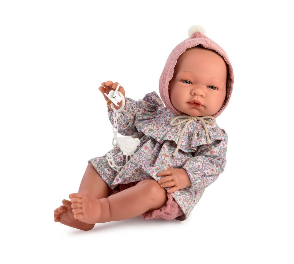 María Conjunto Camisa Volante Flores Pololo Maquillaje 43 cm