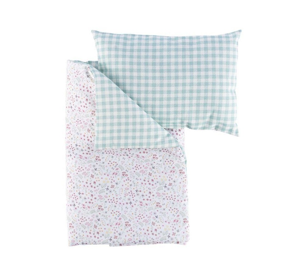 Set de edredón y almohada 56x31 cm