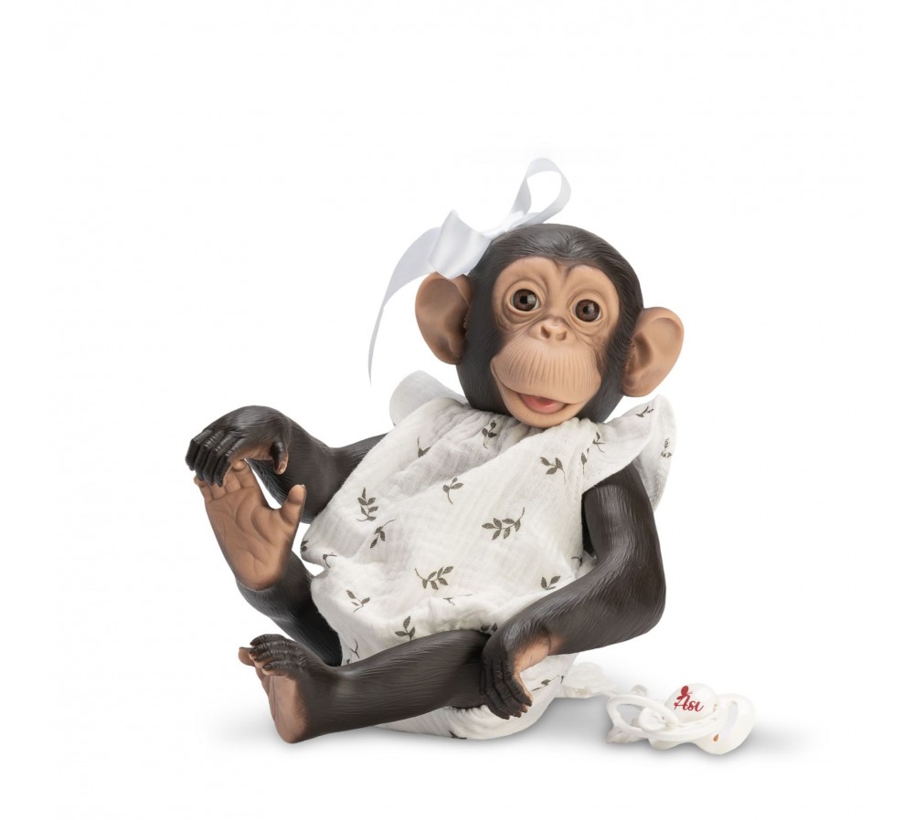 LOLA LA CHIMPANCÉ PELELE MUSA FLORES MARRONES